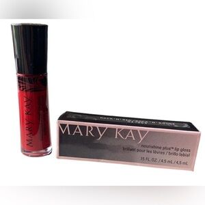 🆕 NEW In Box Mary Kay Nourishine Plus Lip Gloss Rock N Red #047953 Full Size